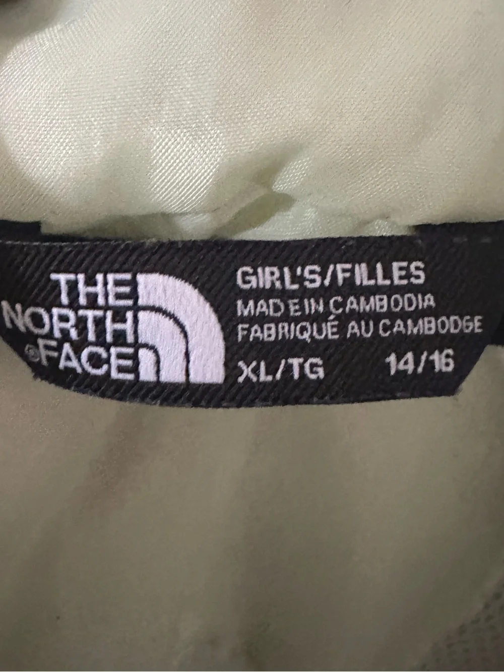 The North Face super lightweight gently